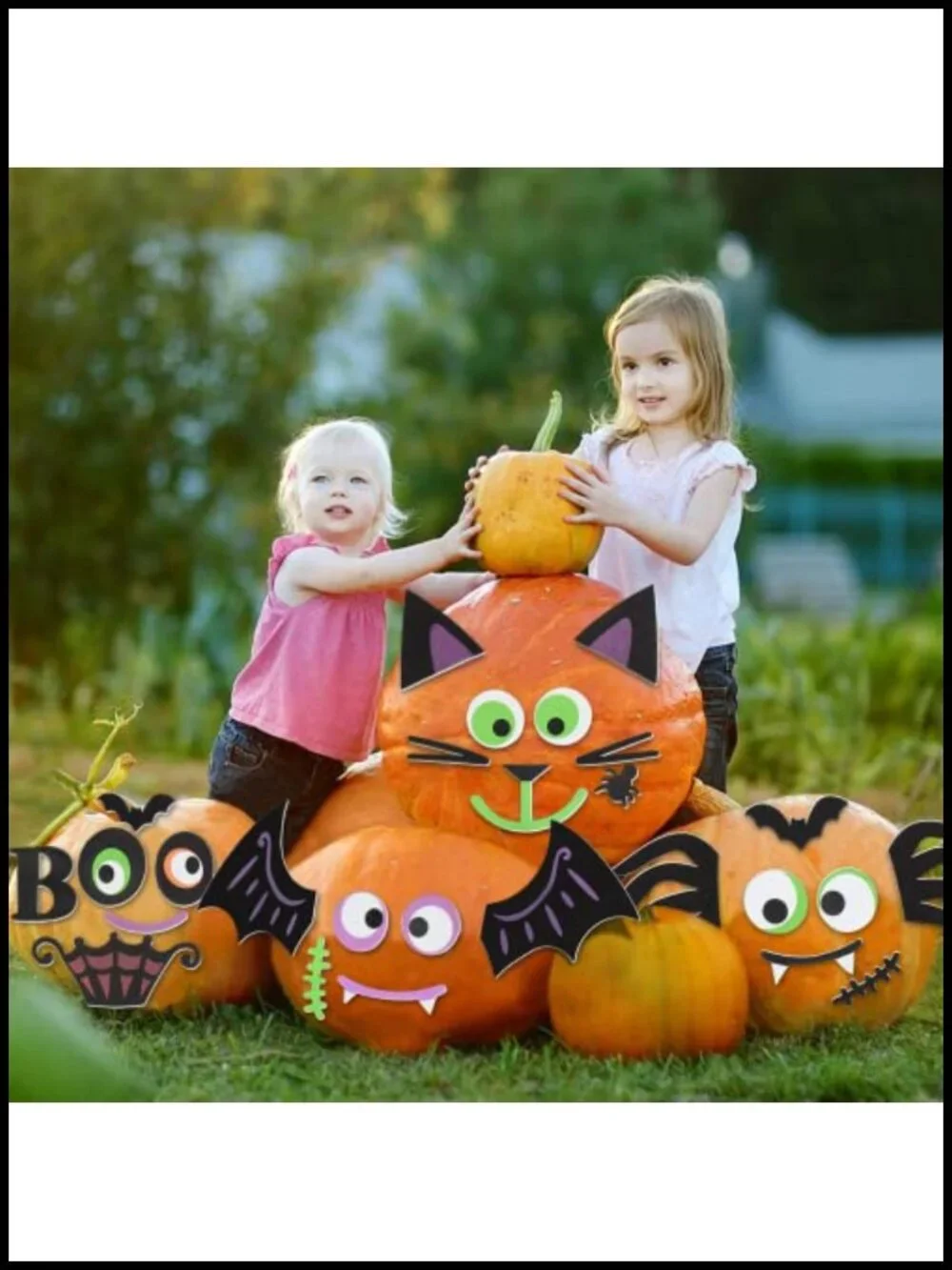 Foam Halloween Pumpkin Decorating Kit with Stickers - DIY Craft for Kids and